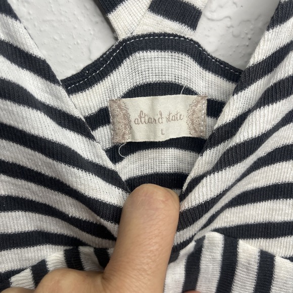 Altar'd State Grey And White Striped Maxi, Size Large - Picture 3 of 6
